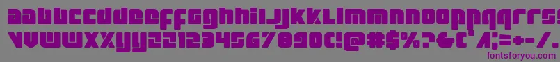 フォントExoplanetexpand – 紫色のフォント、灰色の背景