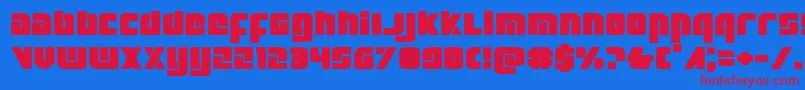 Exoplanetexpand Font – Red Fonts on Blue Background