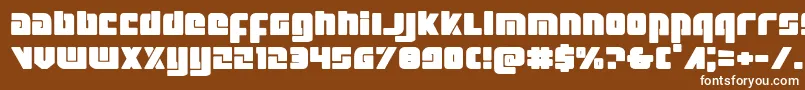 フォントExoplanetexpand – 茶色の背景に白い文字