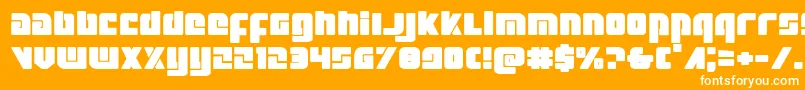 フォントExoplanetexpand – オレンジの背景に白い文字