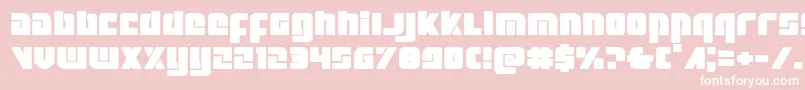 Exoplanetexpand-Schriftart – Weiße Schriften auf rosa Hintergrund