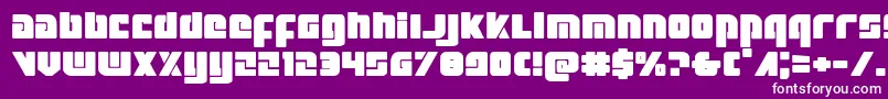Exoplanetexpand-Schriftart – Weiße Schriften auf violettem Hintergrund