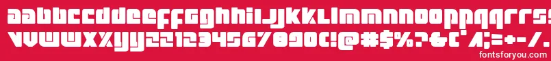 フォントExoplanetexpand – 赤い背景に白い文字