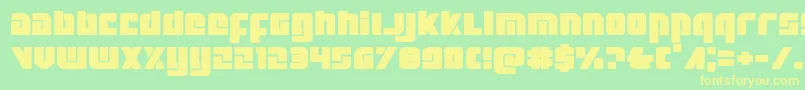 Exoplanetexpand-fontti – keltaiset fontit vihreällä taustalla