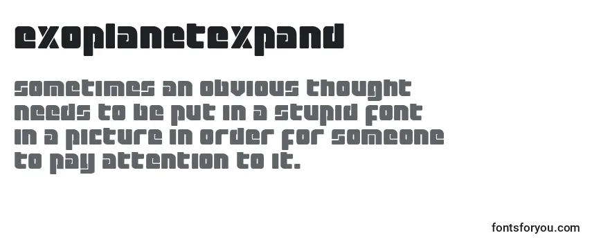 Шрифт Exoplanetexpand