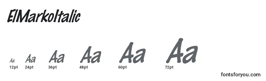 ElMarkoItalic Font Sizes