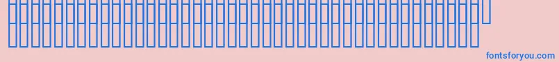 フォントUzpromobiekt – ピンクの背景に青い文字