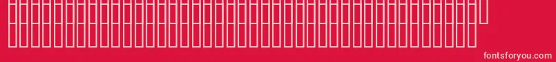Uzpromobiekt-fontti – vaaleanpunaiset fontit punaisella taustalla