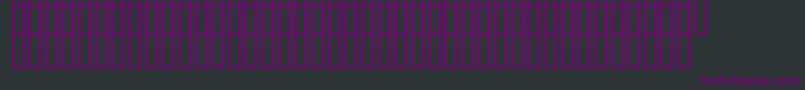 Uzpromobiekt-fontti – violetit fontit mustalla taustalla