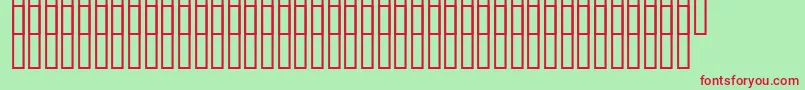 Czcionka Uzpromobiekt – czerwone czcionki na zielonym tle