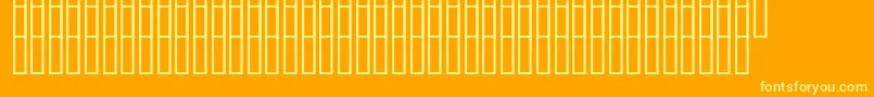 Uzpromobiekt-fontti – keltaiset fontit oranssilla taustalla