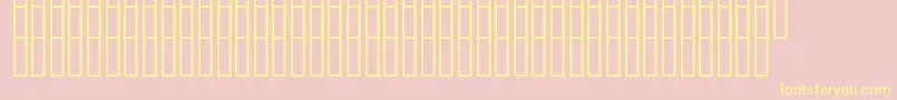 Uzpromobiekt-fontti – keltaiset fontit vaaleanpunaisella taustalla