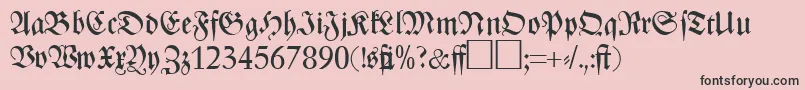 ZenithfrakturRegularDb Font – Black Fonts on Pink Background