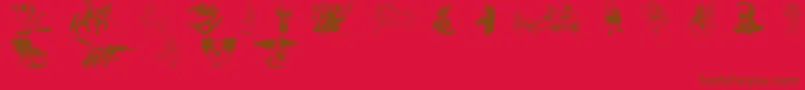 FantasyCsp Font – Brown Fonts on Red Background