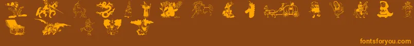 FantasyCsp Font – Orange Fonts on Brown Background