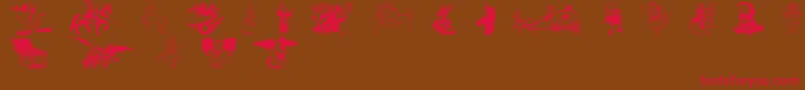 FantasyCsp Font – Red Fonts on Brown Background