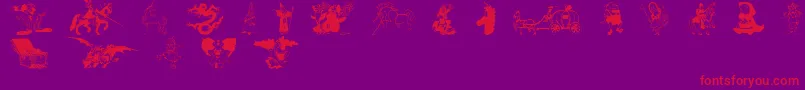 FantasyCsp Font – Red Fonts on Purple Background