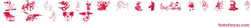 FantasyCsp Font – Red Fonts on White Background