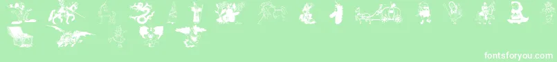 FantasyCsp Font – White Fonts on Green Background