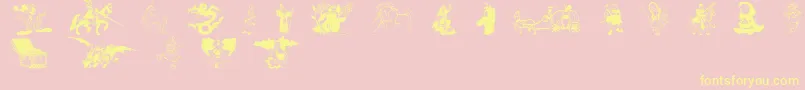 FantasyCsp Font – Yellow Fonts on Pink Background