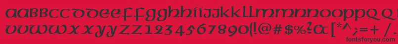 Americanuncialc Font – Black Fonts on Red Background