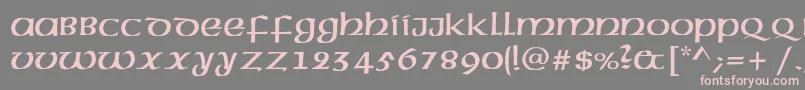 フォントAmericanuncialc – 灰色の背景にピンクのフォント