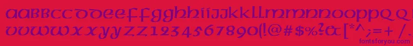Шрифт Americanuncialc – фиолетовые шрифты на красном фоне