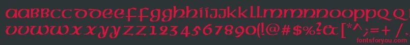 Americanuncialc Font – Red Fonts on Black Background