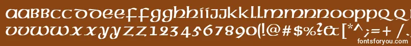 Шрифт Americanuncialc – белые шрифты на коричневом фоне