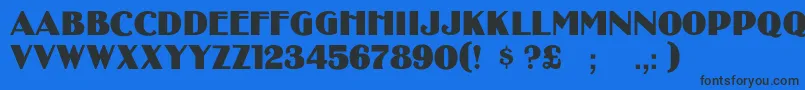 Binnerc Font – Black Fonts on Blue Background