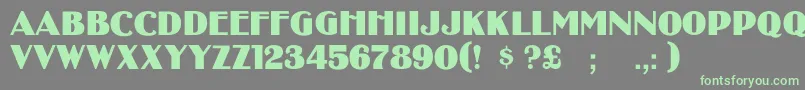 Binnerc Font – Green Fonts on Gray Background