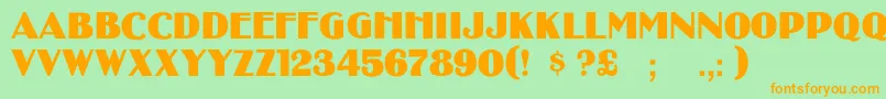 Binnerc Font – Orange Fonts on Green Background