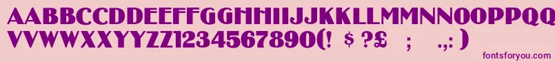 Binnerc Font – Purple Fonts on Pink Background