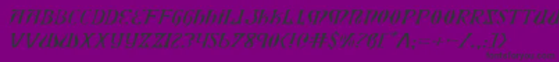 Xiphoseli-Schriftart – Schwarze Schriften auf violettem Hintergrund