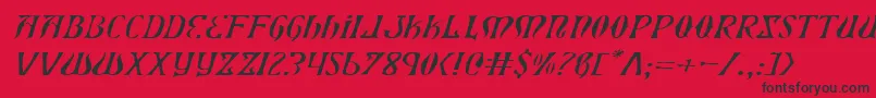 Xiphoseli Font – Black Fonts on Red Background