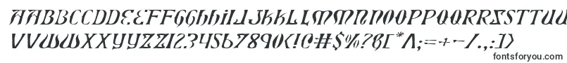 Xiphoseli-fontti – Profiilin yläreunan fontit