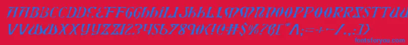 Xiphoseli Font – Blue Fonts on Red Background