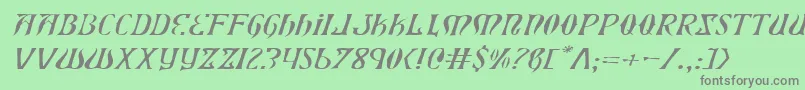 Xiphoseli Font – Gray Fonts on Green Background