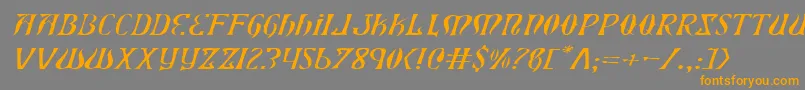 Xiphoseli Font – Orange Fonts on Gray Background