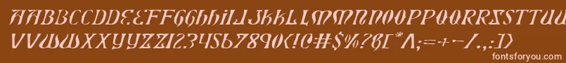 Шрифт Xiphoseli – розовые шрифты на коричневом фоне