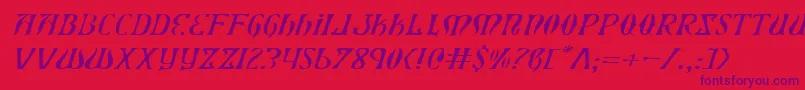 Xiphoseli Font – Purple Fonts on Red Background