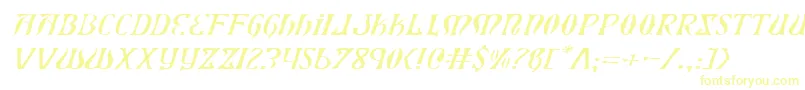 Xiphoseli Font – Yellow Fonts on White Background