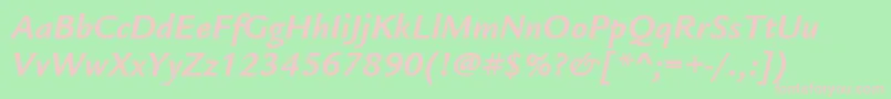 ItcLegacySansLtBoldItalic Font – Pink Fonts on Green Background