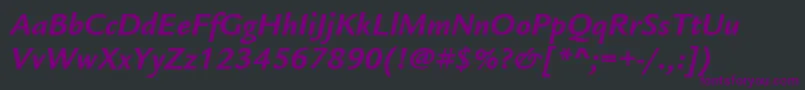 Подробнее о шрифте ItcLegacySansLtBoldItalic Шрифт ItcLegacySansLtBoldItalic – фиолетовые шрифты на чёрном фоне