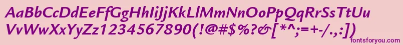 Подробнее о шрифте ItcLegacySansLtBoldItalic Шрифт ItcLegacySansLtBoldItalic – фиолетовые шрифты на розовом фоне