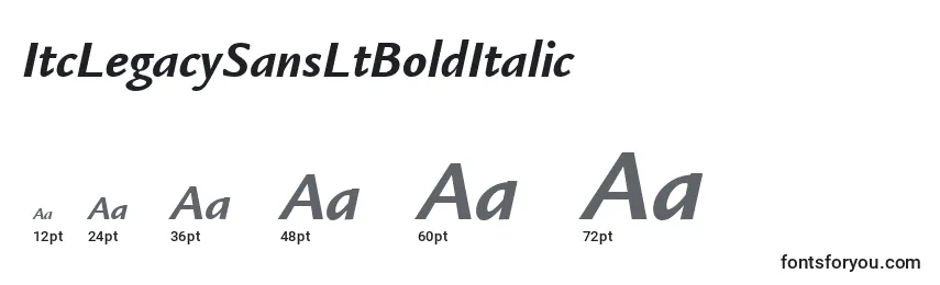 Размеры шрифта ItcLegacySansLtBoldItalic