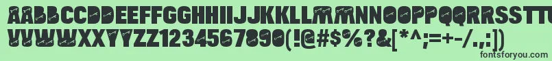 BulltoadkeyRegular Font – Black Fonts on Green Background