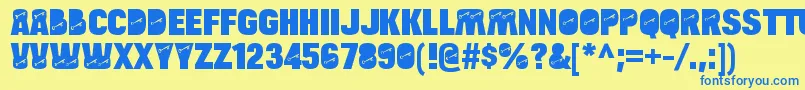 fuente BulltoadkeyRegular – Fuentes Azules Sobre Fondo Amarillo