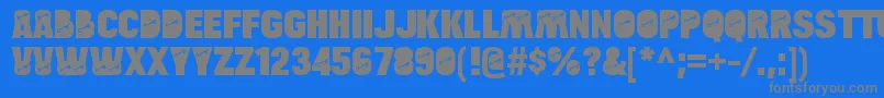 BulltoadkeyRegular Font – Gray Fonts on Blue Background