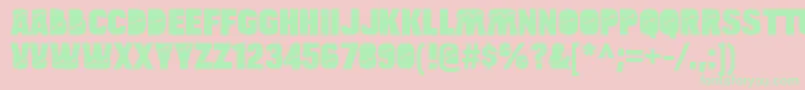 BulltoadkeyRegular Font – Green Fonts on Pink Background